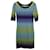 M Missoni M. Missoni Short Sleeve Intarsia Knit Sweater Dress in Multicolor Cotton Multiple colors  ref.1195936
