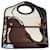 Mini borsa con tasca Burberry in pelle con stampa grafica Cigno marrone  ref.1195944