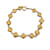 Chanel Vintage Collier-Halskette mit gestepptem Kragen aus goldfarbenem Metall Golden  ref.1195953