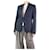 Joseph Blue single-buttoned blazer - size UK 16 Cotton  ref.1196019