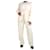 Stella Mc Cartney Conjunto blazer y pantalón mezcla de lino color crema - talla UK 14 Crudo Viscosa  ref.1196034