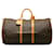 Louis Vuitton Brown Monogram Keepall 55 Leather Cloth  ref.1196433