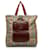 Burberry Brown Haymarket Check Nylon Tote Bag Beige Leather Pony-style calfskin Cloth  ref.1196497