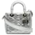 Dior Silver Small Cannage Lady Dior My ABCDior Silvery Leather Pony-style calfskin  ref.1196499