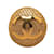 Chanel CC gesteppte runde Brosche Golden Metall  ref.1196674