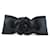 Chanel Kamelienband-Haarspange Schwarz Leinwand  ref.1196700