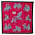 Hermès 90 Sciarpa di seta Carousel Rosa Tela  ref.1196701
