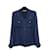 Yves Saint Laurent Rive Gauche Navy Satin FR38 Marineblau Seide  ref.1196753