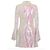 Autre Marque Halpern-Pailletten-Minikleid Pink Weiß Mehrfarben - Ansicht 2