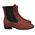 Céline CELINE  Ankle boots T.eu 40 leather Dark red  ref.1197373