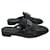 Hermès HERMES  Sandals T.eu 38 leather Black  ref.1197391