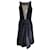 Autre Marque Akris Black / Beige Mesh Tulle Detail Silk and Jersey Dress  ref.1197401