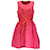 Autre Marque Carolina Herrera Pink / Red Embellished Sleeveless A-Line Dress Silk  ref.1197402