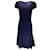 Autre Marque Ralph Lauren Collection Navy Blue Short Sleeved Jersey Midi Dress Viscose  ref.1197405