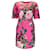 Autre Marque Dolce & Gabbana Robe en soie jacquard florale multicolore rose à manches courtes  ref.1197416