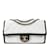 Bolsa com aba gráfica Chanel média bicolor branca Branco Couro  ref.1197424