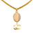 Goldfarbene Halskette mit Chanel-CC-Anhänger Golden Metall  ref.1197496
