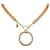 Gold Chanel Gold Plated Double Chain Loupe Magnifying Glass Pendant Necklace Golden  ref.1197499