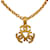 Gold Chanel Triple CC Pendant Necklace Golden Yellow gold  ref.1197500