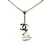 Silberne Chanel CC Yacht-Anhänger-Halskette Geld  ref.1197535