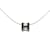Hermès Silver Hermes Cage d'H Cube Necklace Silvery  ref.1197560