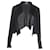 Jaqueta Blazer Cropped com Frente Aberta Givenchy em Lã Preta Preto  ref.1197770