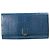 Smythson Clutch de viagem em pele de crocodilo azul