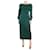 Autre Marque Dark green off-shoulder dress - size UK 8  ref.1198041
