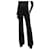 Giambattista Valli Black flared velvet leopard trousers - size UK 6 Silk  ref.1198050