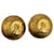 Chanel Gold CC-Ohrclips Golden Metall Vergoldet  ref.1198084
