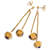 Orecchini pendenti Louis Vuitton in cristallo dorato Gamble D'oro Metallo Placcato in oro  ref.1198105