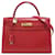 Hermès Hermes red 1992 Box Calf Kelly 32 Leather Pony-style calfskin  ref.1198107