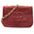 Chanel Red Mini CC Stitch Aba de pele de cordeiro Vermelho Couro  ref.1198131