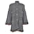 Chanel Manteau en tricot oversize CC Buttons Laine Gris  ref.1198230