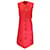 Autre Marque Vestido rojo de algodón sin mangas con detalle de aberturas de Loring Roja  ref.1199133