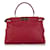 Bolso satchel mediano Fendi Peekaboo de cuero rojo Roja  ref.1199151