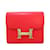 Hermès Portefeuille Compact Hermes Epsom Constance Rouge Cuir  ref.1199175