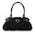 Salvatore Ferragamo Black Ferragamo Gancini Marisa Canvas Handbag Leather  ref.1199176