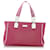 Rosafarbene Gucci-Web-Canvas-Einkaufstasche Pink Leder  ref.1199200