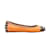 Orange & Black Prada Studded Ballet Flats Size 38 Leather  ref.1199246