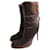 Christian Dior HEEL ANKLE BOOTS Brown Leather  ref.1199434