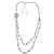 Chanel Collana lunga con filo foderato di perle finte con logo CC D'oro Metallo  ref.1199478
