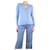 Gucci Blue ribbed cardigan - size UK 8 Viscose  ref.1199623
