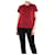 Sacai Camiseta roja con bolsillo trasero de encaje - Talla marca 3 Lino  ref.1199627