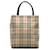 Burberry Brown House Check Handbag Beige Leather Cloth Pony-style calfskin Cloth  ref.1199684