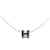 Hermès-Silberkäfig-d'H-Würfel-Halskette Metall  ref.1199692