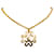 Colar de Pingente Chanel Gold CC Dourado Metal Banhado a ouro  ref.1199707