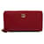 Portefeuille zippé en cuir rouge GG Marmont Gucci Veau façon poulain  ref.1199712
