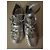 Chanel Creepers in pelle metallizzata argento Silver hardware - vista 3