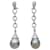 inconnue Boucles d'oreilles pendantes en or blanc, diamants et perles. Platine  ref.1200065